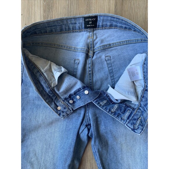 Just Black Denim (JBD) Ladies High Rise Button Fly Skinny Blue Jeans Size 27 - Picture 3 of 9